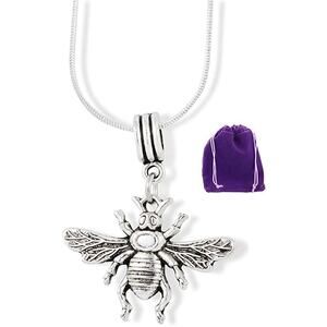 Fly Insect Large Charm Snake Chain Necklace
